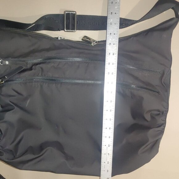 Lululemon Athletica Black Neon Yellow Large Gym Go Bag Adjustable Strap Pockets - Picture 4 of 12